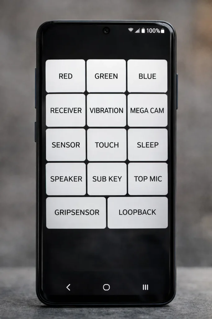 Android phone running in Safe Mode to troubleshoot touchscreen issues.