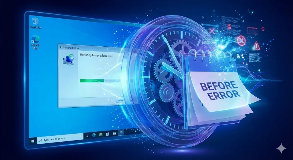 Using System Restore to revert Windows settings and fix critical process died error.